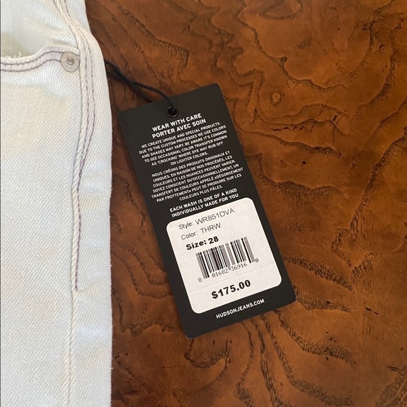 HUDSON LULU Light Wash Raw Hem Distressed Skirt 28 - Picture 6 of 6